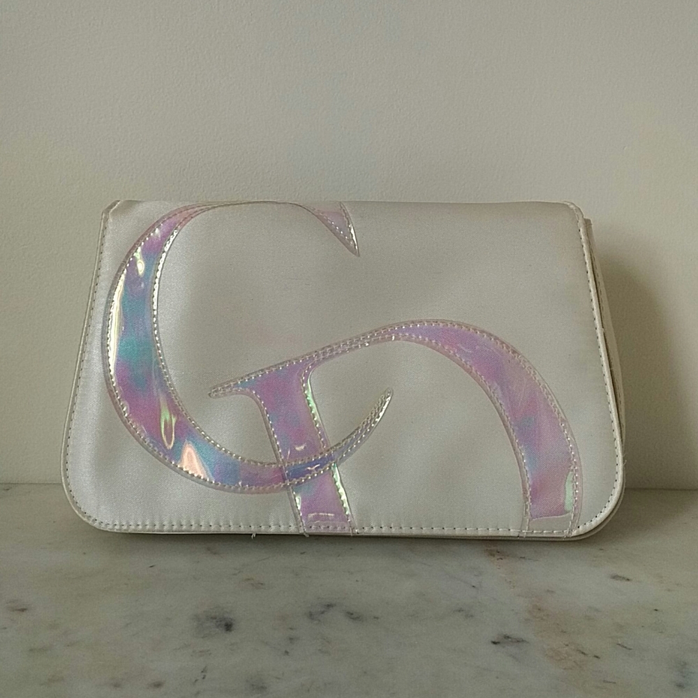 Dior Galliano era vintage Iridescent White Cosmetic Bag